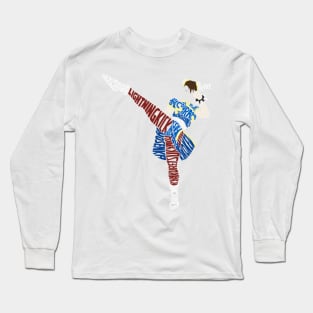 Chun-Li Typography Long Sleeve T-Shirt